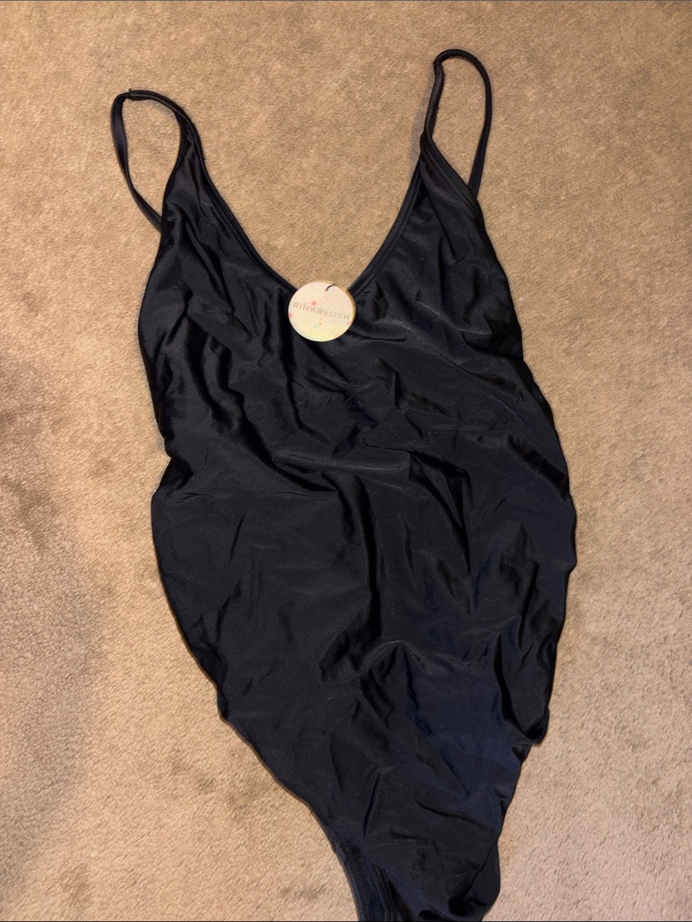 Pinkblush Black One-Piece Swimsuit